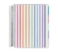 Platinum Coil Spiral Bound 12 Month Life Planner - Watercolor Stripes Colorful Classic Cover. Monthly Planner with Lined Note and Goals Pages. 80 Lb. Thick Mohawk Paper by Erin Condren