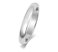 Platinum D Shape Wedding Ring - Luxury Elegance - Size S
