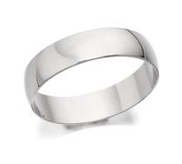 Platinum D Shaped Wedding Ring - 5mm - R46111-T