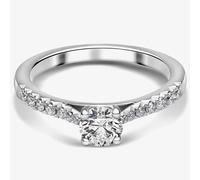 Platinum Diamond Four Claw Solitaire Ring 01G4K-P001