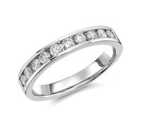Platinum Diamond Half Eternity Ring - 1/2ct. Size N only - Z15736