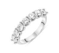 Platinum Diamond Seven Stone Claw Set Half Eternity Ring FEU-1876