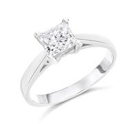Platinum Diamond Solitaire Engagement Ring - 1.01ct - Certificated - H10818