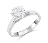 Platinum Diamond Solitaire Engagement Ring - 1.7ct - L/I2 - H1717