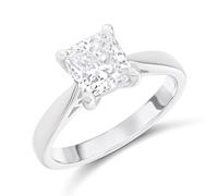 Platinum Diamond Solitaire Engagement Ring - 2.02ct - Certificated - H2060