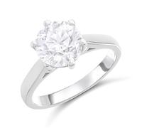 Platinum Diamond Solitaire Engagement Ring - 3.01ct - F/I2 - H3001