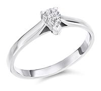 Platinum Diamond Solitaire Engagement Ring - 37pts - F/SI2 - H0320