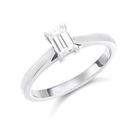Platinum Diamond Solitaire Engagement Ring - 50pts - D/SI2 - H05927