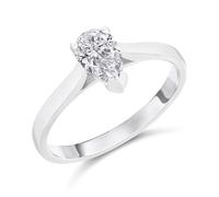 Platinum Diamond Solitaire Engagement Ring - 70pts - Certificated - H07881