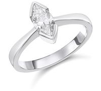 Platinum Diamond Solitaire Engagement Ring - 70pts - H/SI1 - H07237