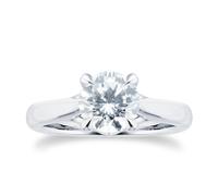 Platinum Ena Harkness 1.50cttw Diamond Ring - Ring Size J