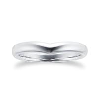 Platinum Ena Harkness Wishbone Wedding Ring - Ring Size L