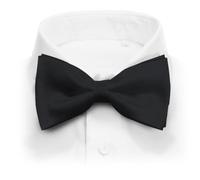 Platinum Hanger Mens Classic Pre-Tied Satin Formal Tuxedo Bowtie Adjustable Length Large Variety Colors Available (Black)