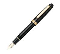 PLATINUM Japanese Fountain Pen Century Gold Trim Black M/Black/ 0.34-0.44mm Handmade/14K Gold Nib/Gift Box/Fountain Pen #3776