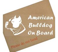 Platinum Place 1 x American Bulldog-Dog On Board Sticker-Car,Van,Truck,Bull,Pet-Window Sign White onto Clear