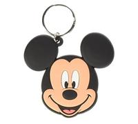 Platinum Place 1 x Mickey Mouse Keychain Disney Rubber Keyring Key Split Ring Holder Fob Luggage Bag Tag Head Design