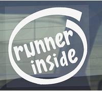 Platinum Place 1 x Runner Inside-Window,Car,Van,Sticker,Sign,Vehicle,Marathon,Olympics,Run,Shoe
