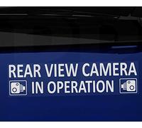 Platinum Place 1 x VC20E Rear View Camera in Operation Sign Warning Sticker Security Decal Safety Label 200x50m CCTV Car Van Lorry Taxi Mini Cab Go Pro Dashcam Tinted Windows White Outside External