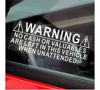 Platinum Place 2 x No Cash or Valuables Are Left In This Vehicle When Unattended Window Security Stickers Notice Car Van Truck Taxi Mini Cab Bus Coach Signs 130x50mm