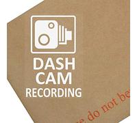 Platinum Place 4 x DASH CAM Recording 60x87mm WINDOW Stickers Vehicle Security Warning Dash Cam Signs CCTV Car Van Truck Taxi Mini Cab Bus Coach Go Pro WHITE C22