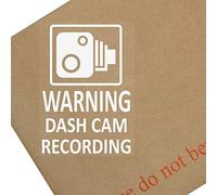 Platinum Place 4 x DC2W WARNING Dash Cam Recording 60x87mm White Window Stickers Vehicle Camera Security Warning Dash Cam Signs CCTV Car Van Truck Taxi Mini Cab Bus Coach