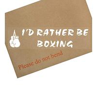 Platinum Place I'd Rather Be Boxing-Car Window Sticker-Gym,Gloves-Fun,Self Adhesive Vinyl Sign for Truck,Van,Vehicle