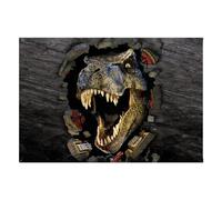 Platinum Place METAL Sign Jurassic Park Movie Poster Dinosaur Horror Tin Aluminium Plaque Cinema TV Film Living Room Bedroom Art Door Man Cave T-Rex Wall Tyrannosaurus D4 Nearly A4 Size 280x190mm