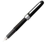 PLATINUM Plaisir PGB-1500#1 Fountain Pen/Medium Nib/Colour: Black Mist/Handmade/with Gift Box/Fountain Pen