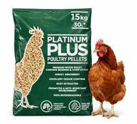 Platinum Plus Poultry Pellets 30L | Premium Wood Pellet Chicken Bedding & Coop Litter | Superior Absorption & Odour Control | Dust-Free, Hygienic & Compostable | 100% Natural Virgin Softwood