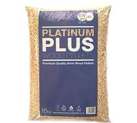 Platinum Plus Wood Pellets | Ideal for Ooni Pizza Oven, Ninja Woodfire Outdoor Grill, Pellet Stove and more | Pizza Oven Accessories | EnPlus A1 Certified | 6mm Wood Pellets | 15kg Bag