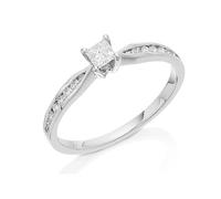 Platinum Princess Cut Diamond Ring - 1/3ct - AGI Certificated - D08100-R