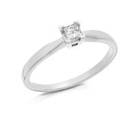 Platinum Princess Cut Diamond Solitaire Ring - 20pts - AGI Certificated - D0822-O