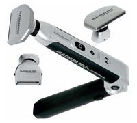 MANGROOMER - PLATINUM PRO New Back Shaver with 3 Shock Absorber Flex Heads, Power Hinge, Extreme Reach Handle & Bonus Case! (Generation 8.0), 4 Piece Set