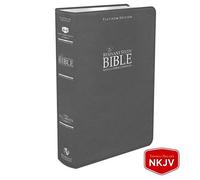 Platinum Remnant Study Bible NKJV (Genuine Top-grain Leather Gray)