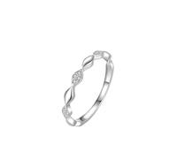 Platinum Rings, Ring for Women Rhombus with Moissanite Real PT950 Silver Band Size L 1/2