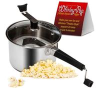 Platinum Series Whirley Pop Popcorn Maker - 6 Quart Stainless Steel Popcorn Popper, Popcorn Maker with¬†Metal Gears, Wabash Valley Farms Stove Top Popcorn Maker (Stainless Steel)