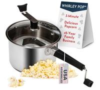Platinum Series Whirley Pop Popcorn Popper - 6 Quart Stainless Steel Popper with Metal Gears, Wabash Valley Farms Stove Top Popcorn Maker