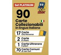 Platinum Set - 90 Original Italian Cards - 17 Olo/Reverse Cards + 2 EX Ultrarare Cards and 1 Full Art Card Protected by Protective Sleeves/Sleeves StarCards