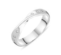 Platinum Six Round Diamond Twist Ring D - N 792