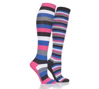 Platinum Women's Lightweight Jaquard Stripe Socks - Kelso - Pink - Size: One Size