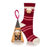 Platinum Women's Wild Feet Fluffy Lounge Socks - 2 Pack - Red Stripe - Size: One Size