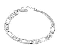 Platinums X) 8MM Or Bracelet For Men (22CM Bracelets Nap Earrings (Silver, One Size)