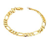 Platinums X) 8MM Or Bracelet For Men (22CM Bracelets Small Earrings Pack (Gold, One Size)