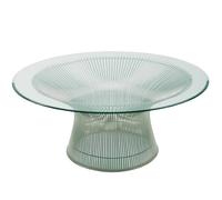 Platner coffee table crystal glass / polished nickel Knoll International - QUICK SHIP
