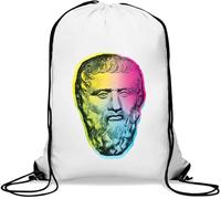 Plato Ancient Greece Greek Philosopher Athens Platonist Gym Sack Casual Drawstring Bag White