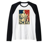 Plato Ancient Greek Philosopher Classical Wisdom Raglan Baseball Tee