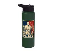 Plato Ancient Greek Philosopher Classical Wisdom Stainless Steel Insulated Water Bottle