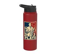 Plato Ancient Greek Philosopher Classical Wisdom Stainless Steel Insulated Water Bottle
