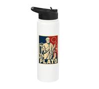 Plato Ancient Greek Philosopher Classical Wisdom Stainless Steel Insulated Water Bottle