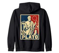 Plato Ancient Greek Philosopher Classical Wisdom Zip Hoodie